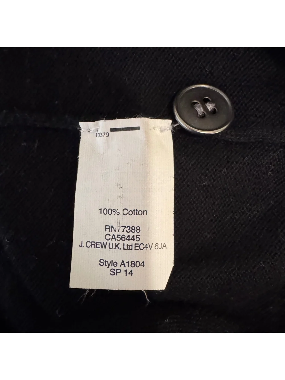 Black J.Crew lightweight cardigan sweater long sleeve with front pockets size M